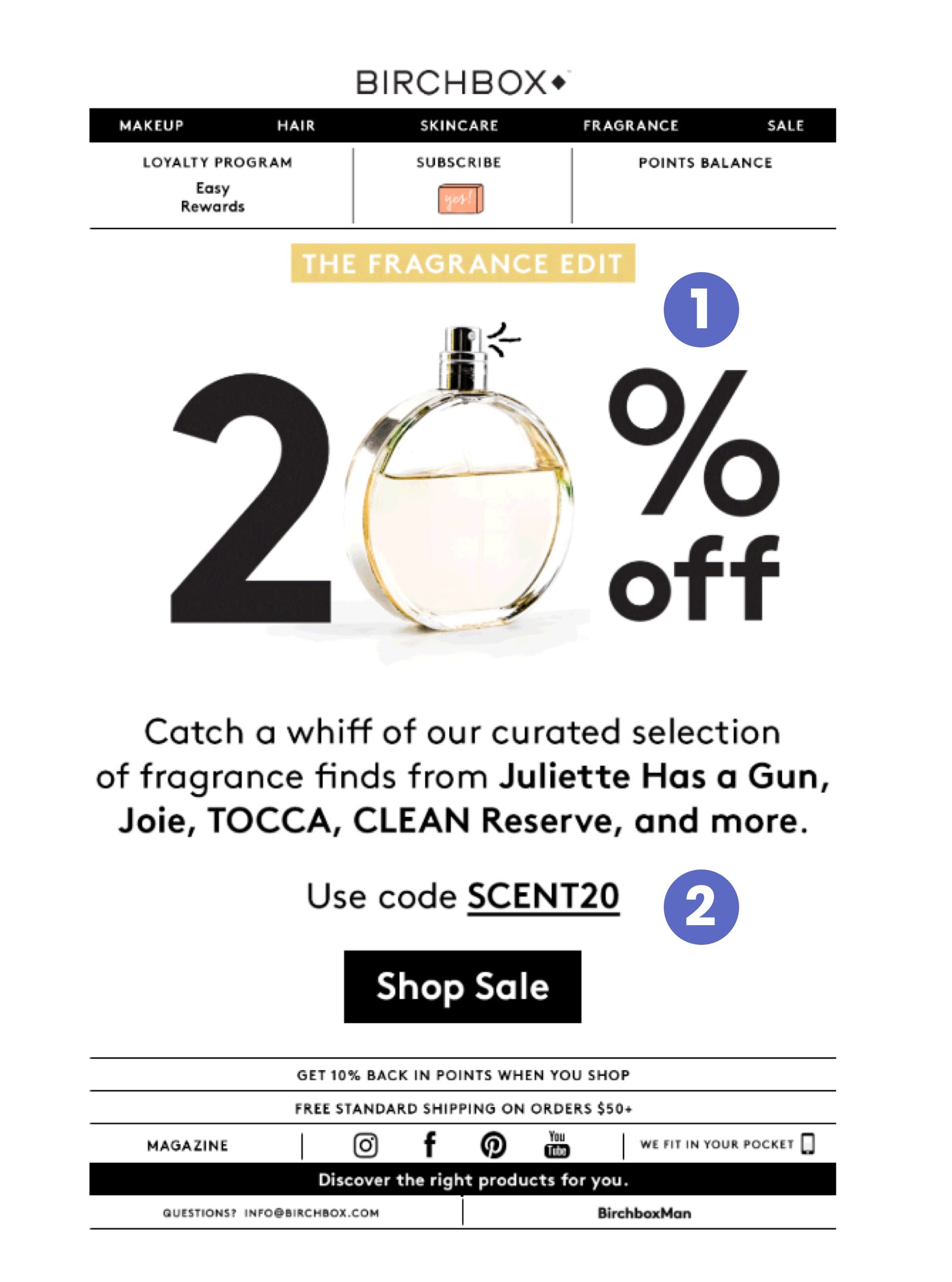 An example of ecommerce email marketing from Birchbox