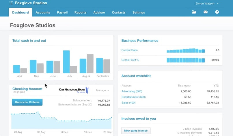 accounting tools xero