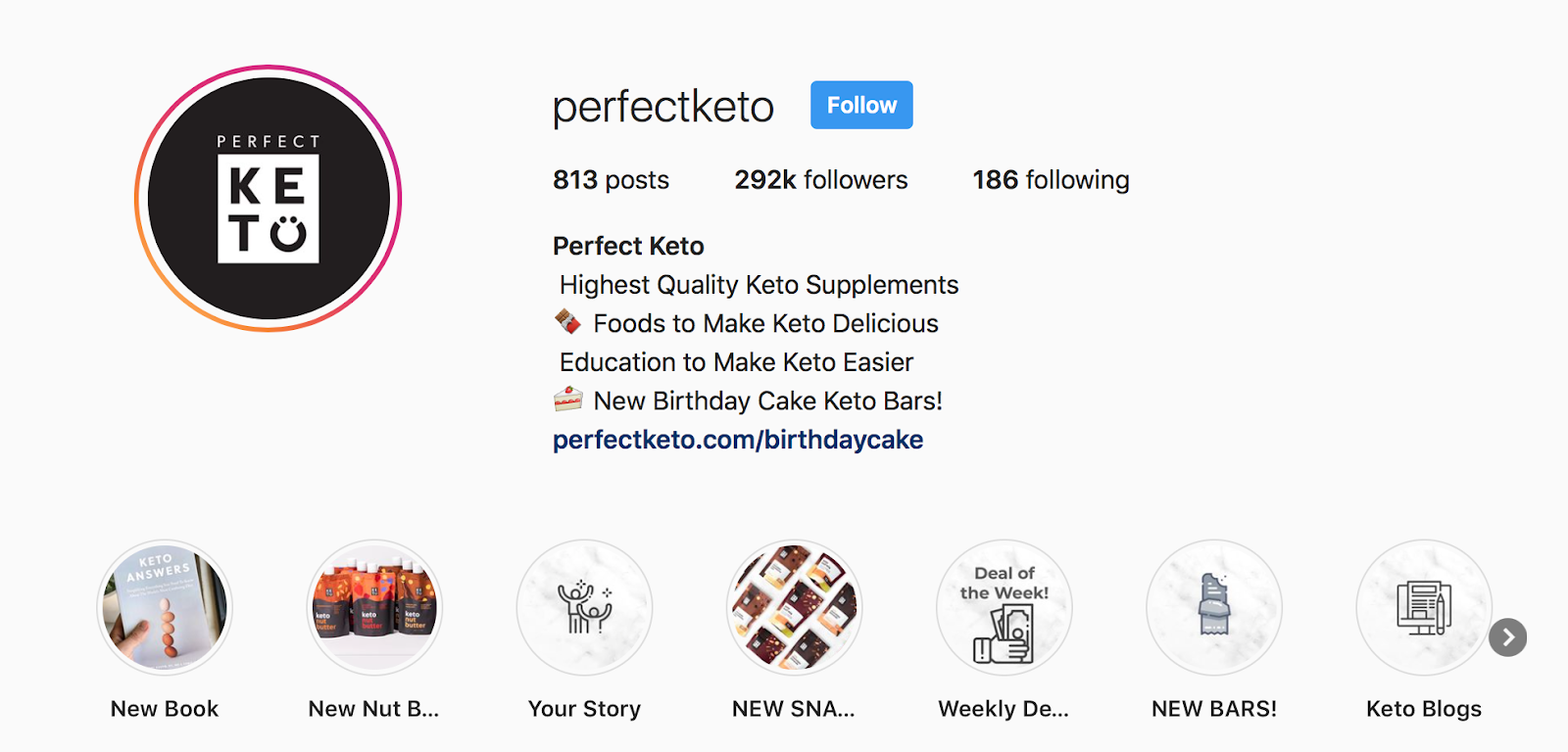 Perfect Keto Instagram Bio