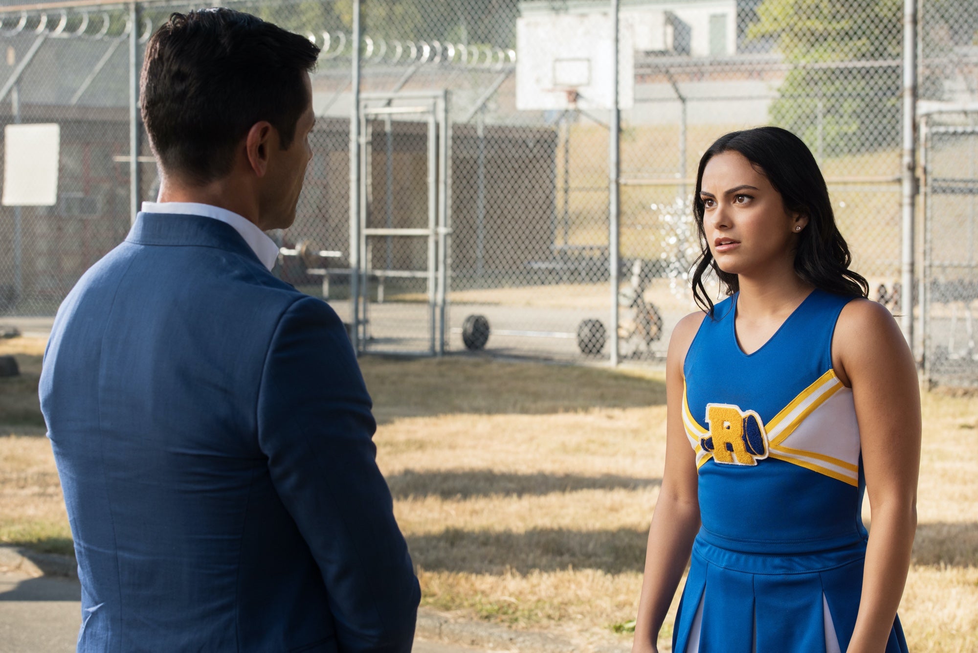 Veronica Lodge confronts her father in a scene from TV's Riverdale
