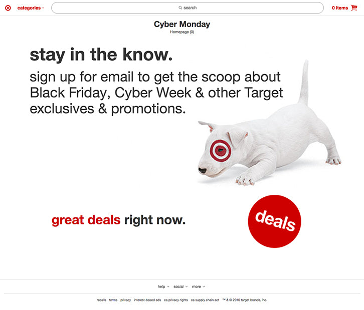 Cyber Monday Target