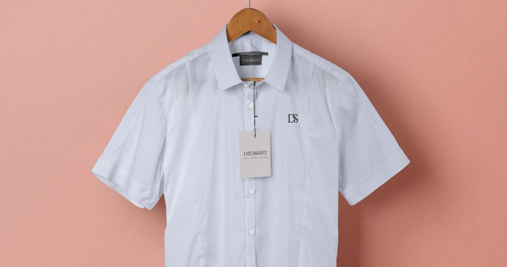 Short Sleeve Dress Shirt Design Mockup