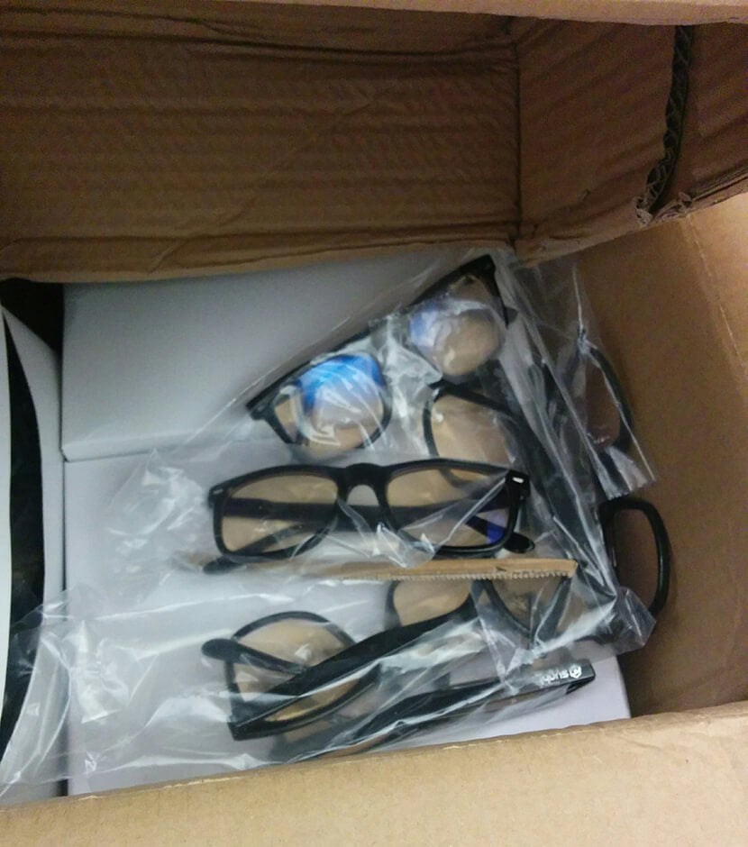 Syght Glasses package from China