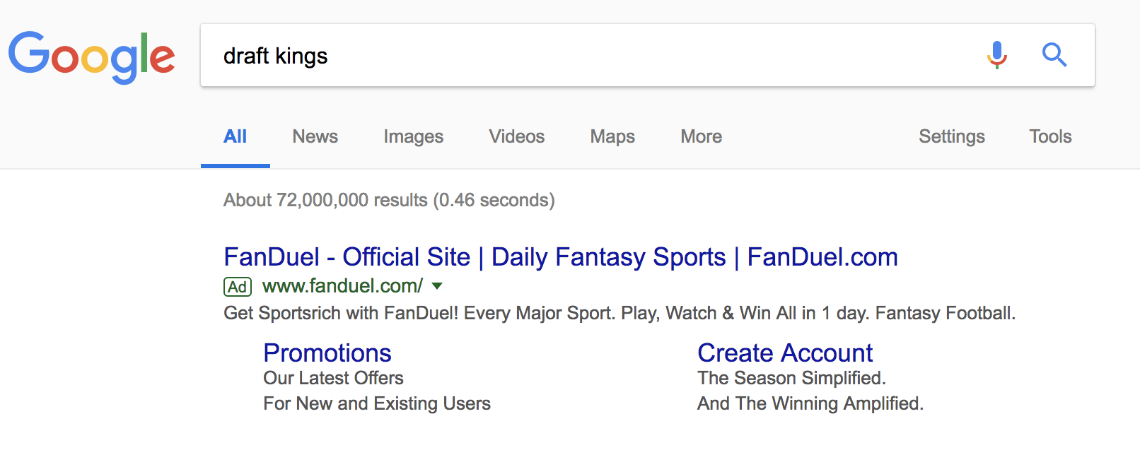 google competitor search 