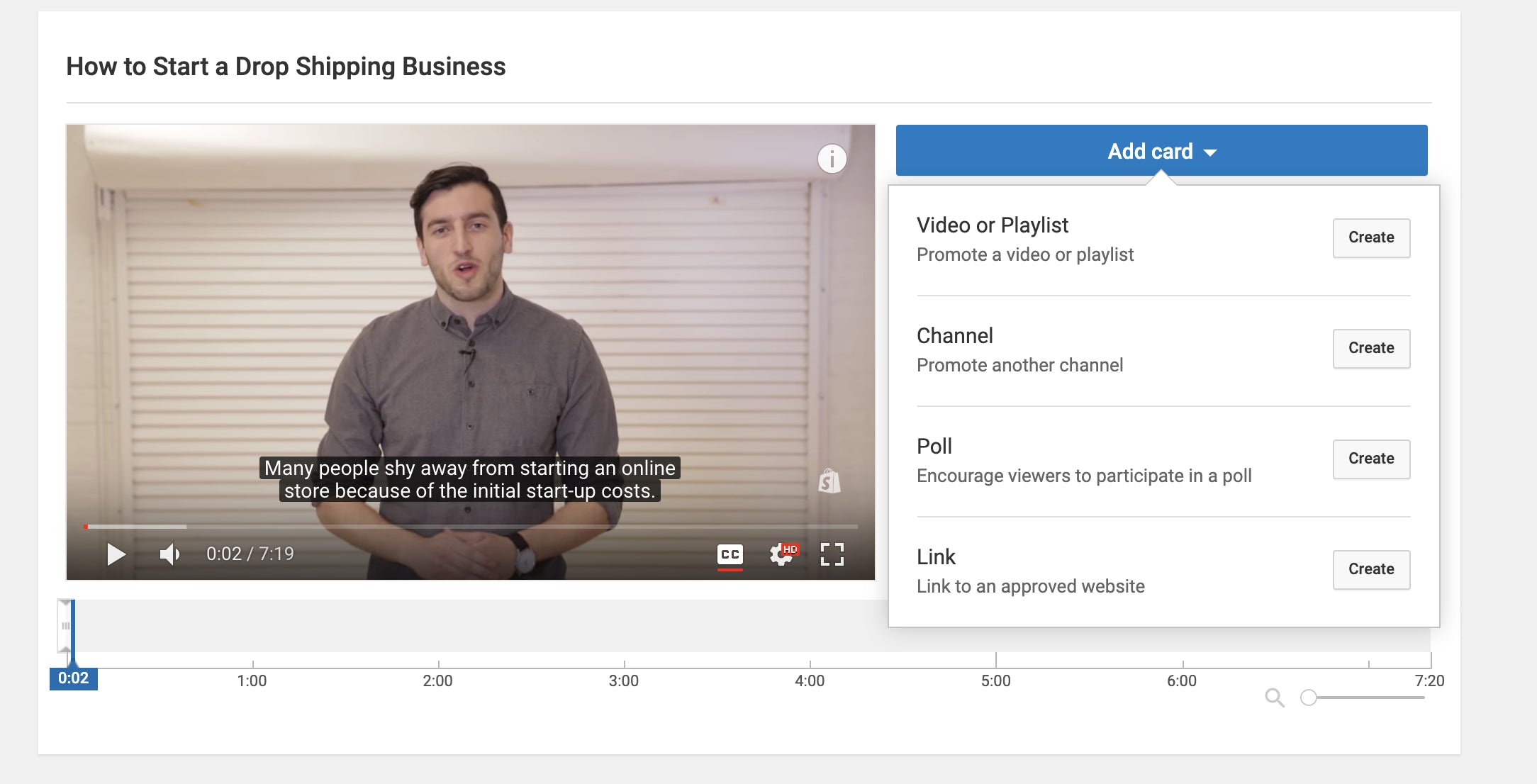Use YouTube cards to recommend content within a video and get more subscribers through engaging viewers