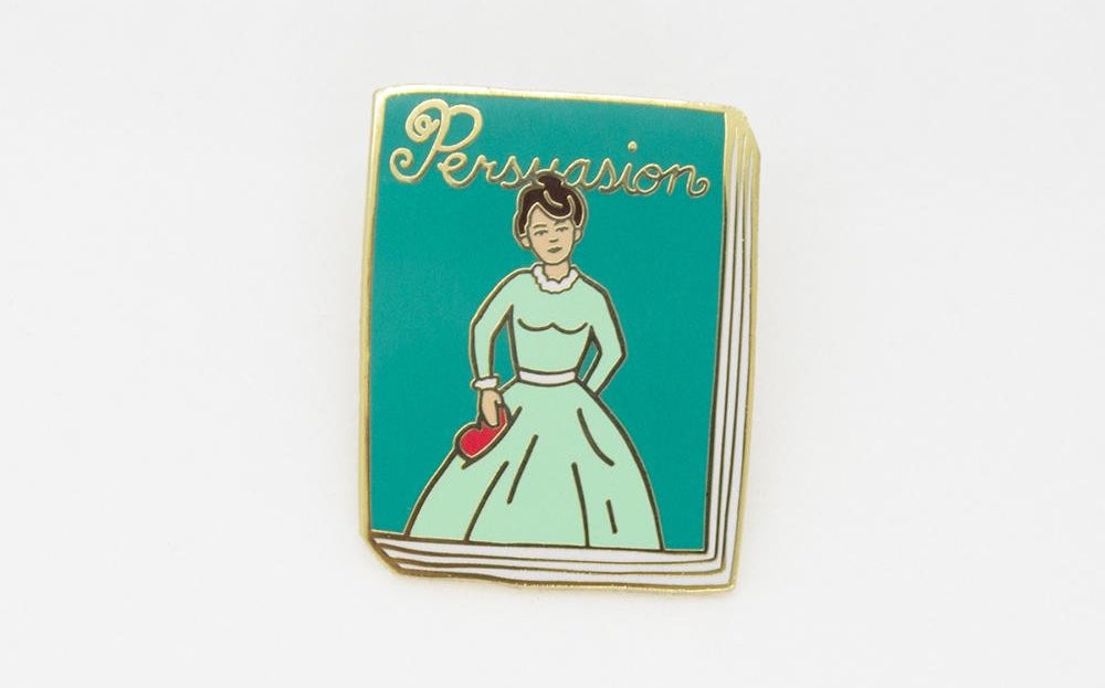 Jane Austen book pin
