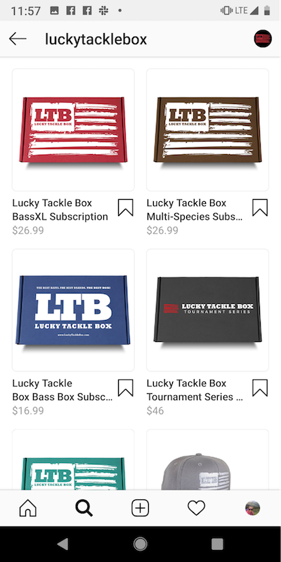 lucky tackle box instagram bio 