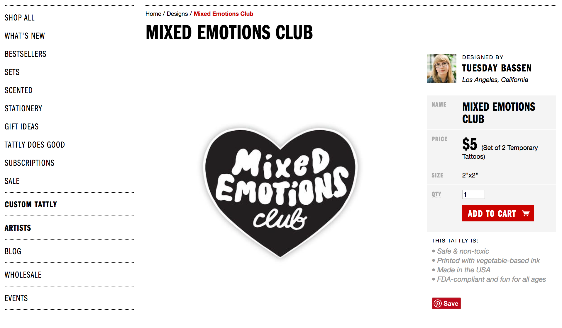 Mixed Emotions Club tattoo