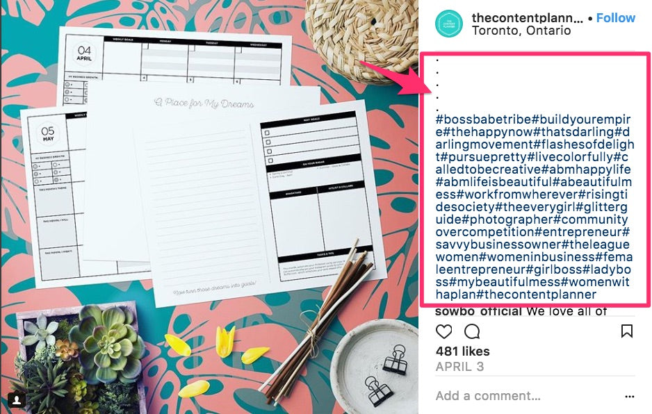 Instagram hashtags