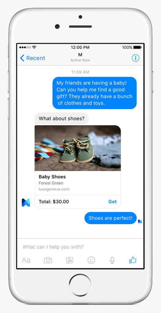 conversational commerce facebook m