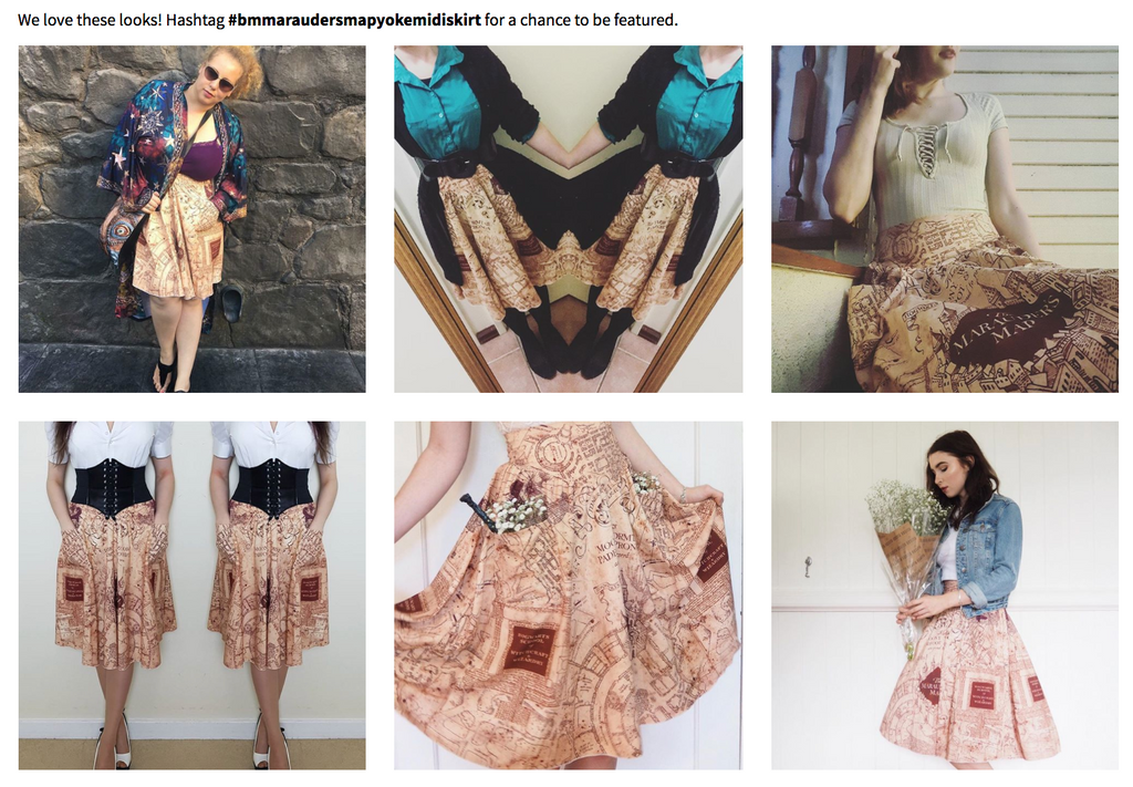 User generated content example from Black Milk Clothing