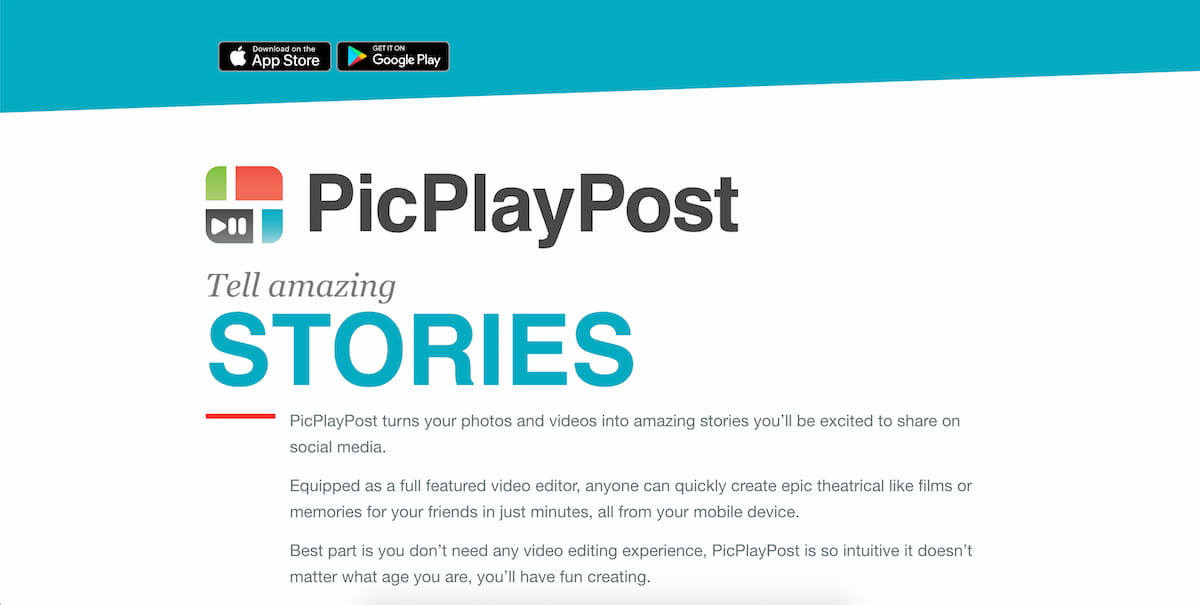 PicPlayPost video editor