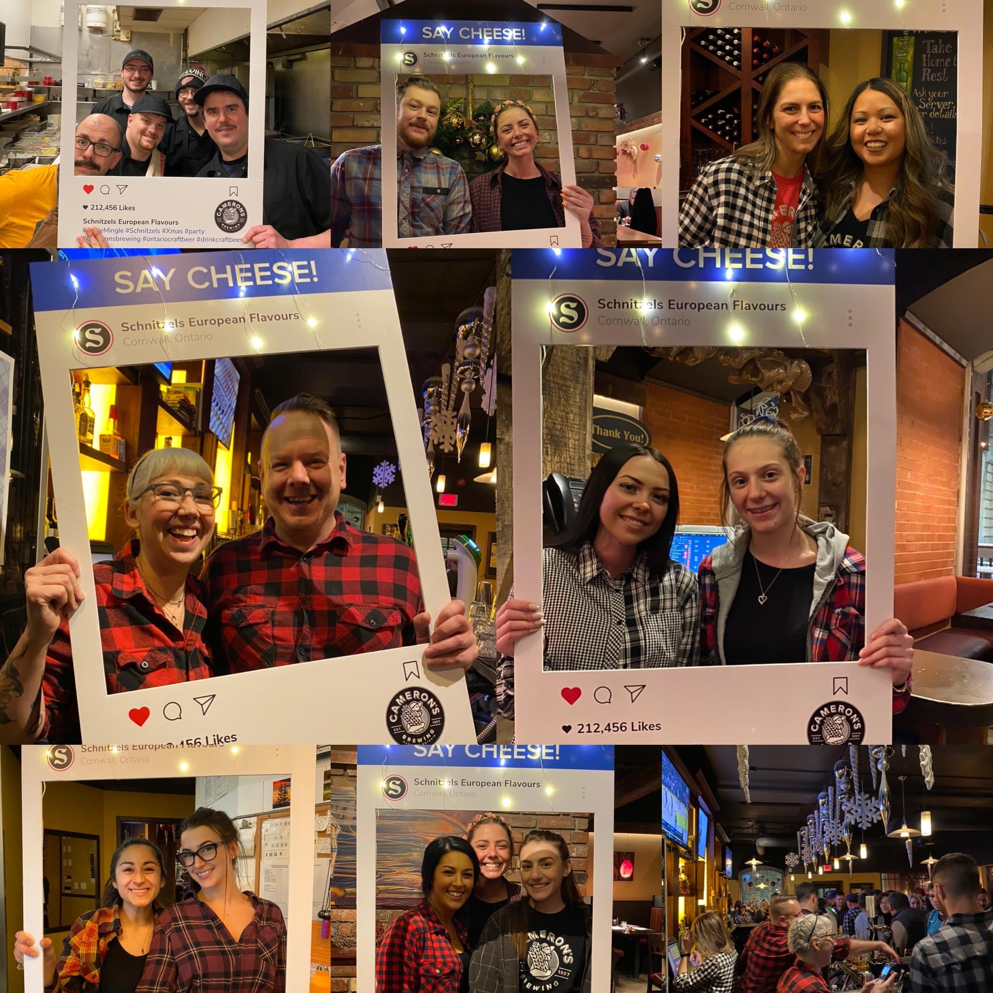 Customers and team members of Schnitzel European Flavours in Cornwall, Ontario. 