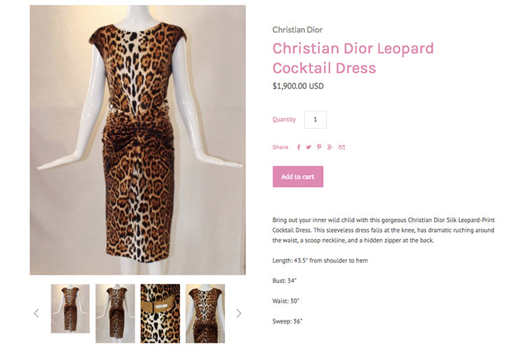 How to sell vintage clothing online: sizing information is important