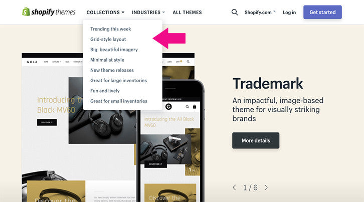 Shopify theme store filtering