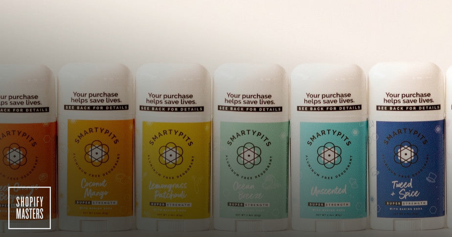 A selection of SmartPits deodorants. 