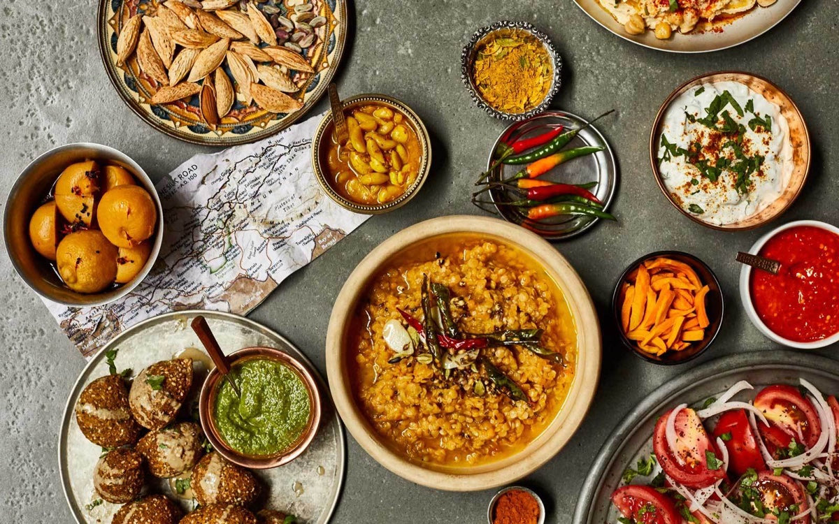 snuk foods, overhead shot of prepared dishes