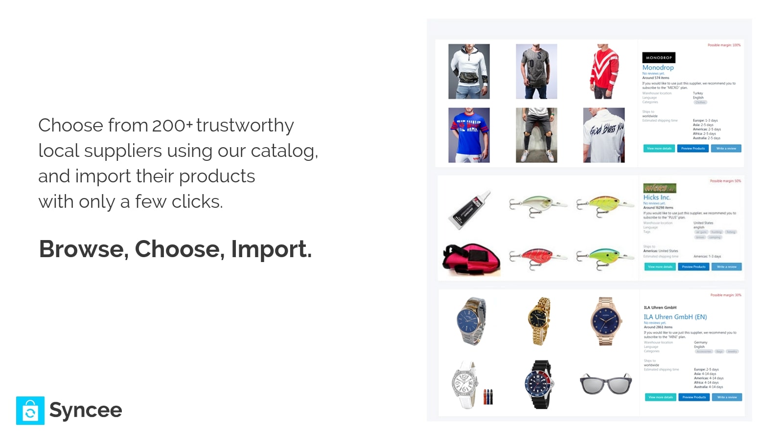 Syncee app Shopify per trovare prodotti da vendere