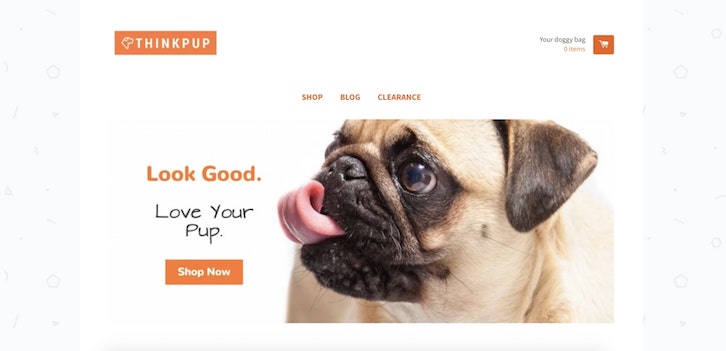 THINK PUP verkauft Bekleidung für Hundebesitzer:innen, um online Geld zu verdienen.