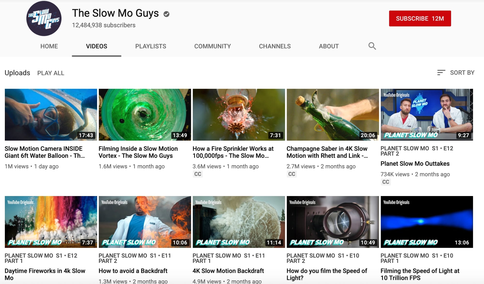 the slow mo guys use action shots in their youtube thumbnails