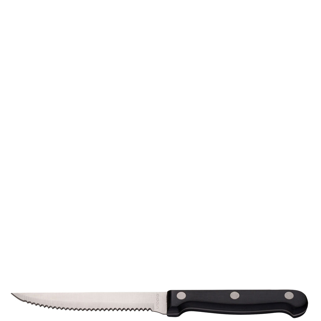 utopia steak knife black weatherwood handle