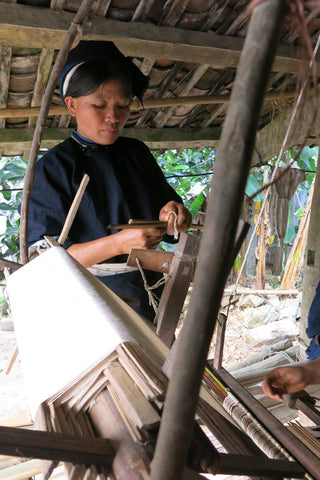 woman weaving