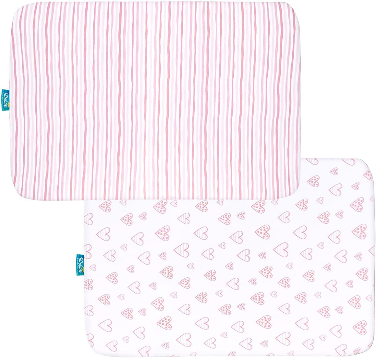  2 Pack Baby Bjorn Travel Crib Fitted Sheets Compatible With Guava Lotus Dream on Me Travel Crib Light Playard Fits Perfectly on 24 x 42” Mattress Without Bunching Up Snuggly Soft Jersey Cotton 