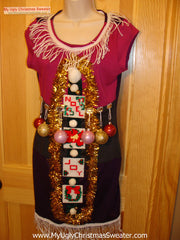 Christmas Ornament Sweater Dress