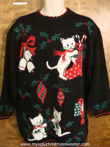 vintage cat sweater