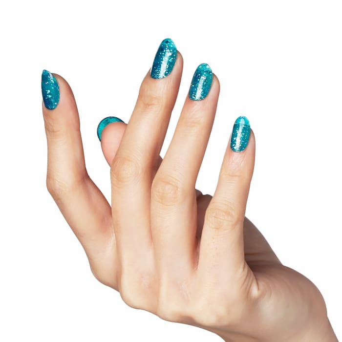 blue green nail polish