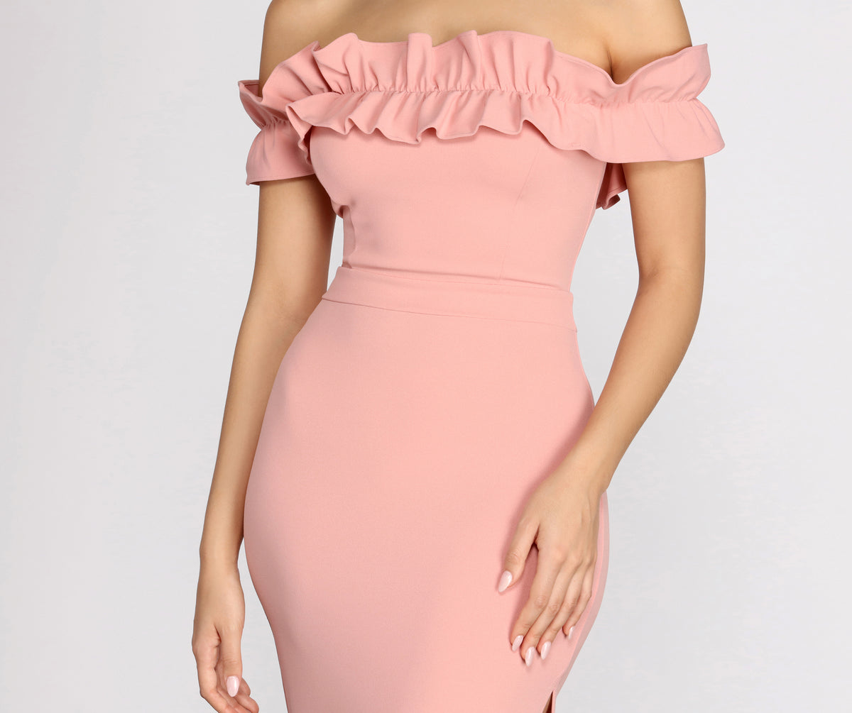 windsor ruffle dress