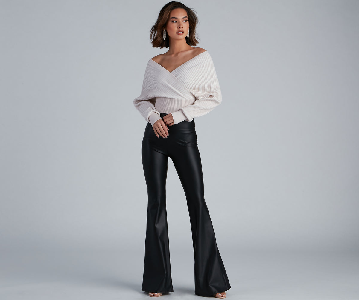 Flare For You Faux Leather Pants | Windsor