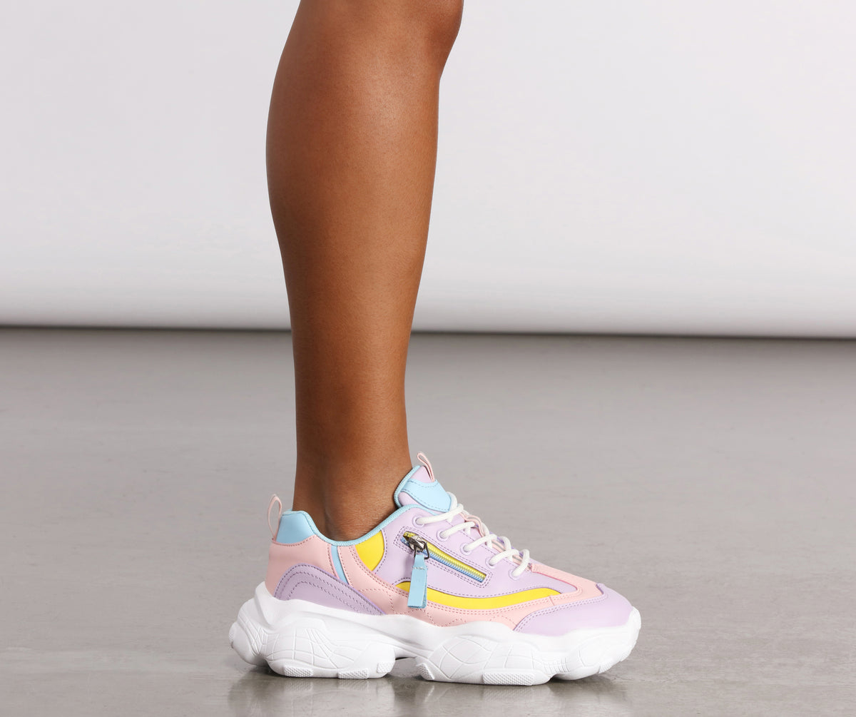 pastel chunky sneakers