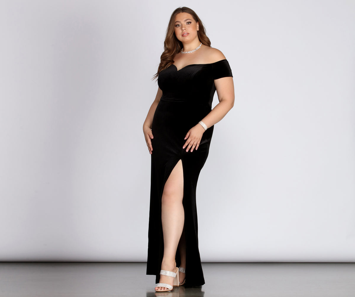 shania formal velvet sweetheart dress