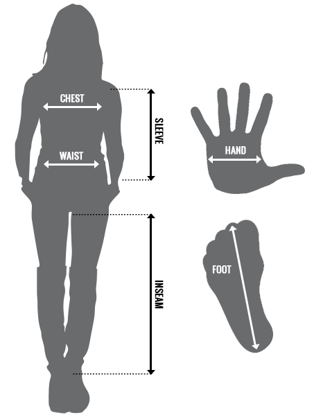 Women's Size Chart - Speed and Strength Canada