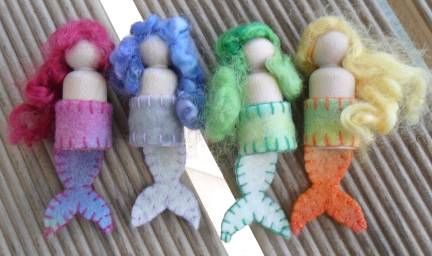 mermaid peg doll