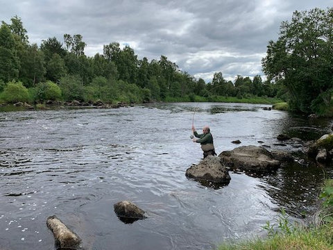 Casting for Sea Trout on the River Spey