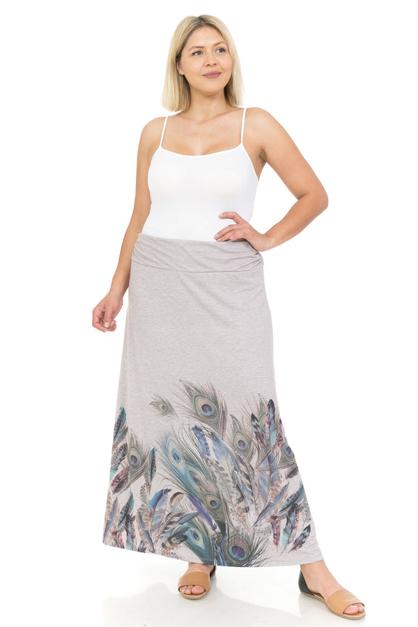 Floral Casual Maxi Skirt