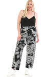 ITY Paisley Border Print Wide Leg Pants