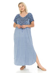 Blue Flower Maxi Dress