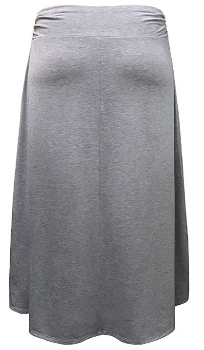 Heather Grey Casual Maxi Skirt