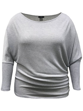 Grey Off Shoulder Sweater