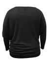 Black Studded Off-Shoulder Sweater