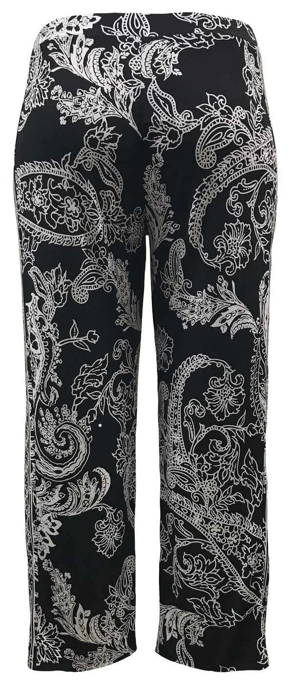 ITY Paisley Border Print Wide Leg Pants