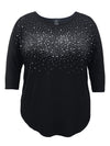 Studded 3/4 Sleeve Dolman Top