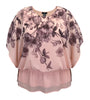 Women's Floral Printed Elastic Waist Chiffon Poncho