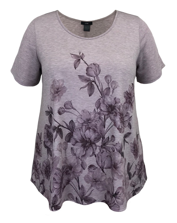 Women's Floral Swing Short Sleeve Print Top