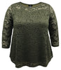 3/4 Sleeve Lace Top