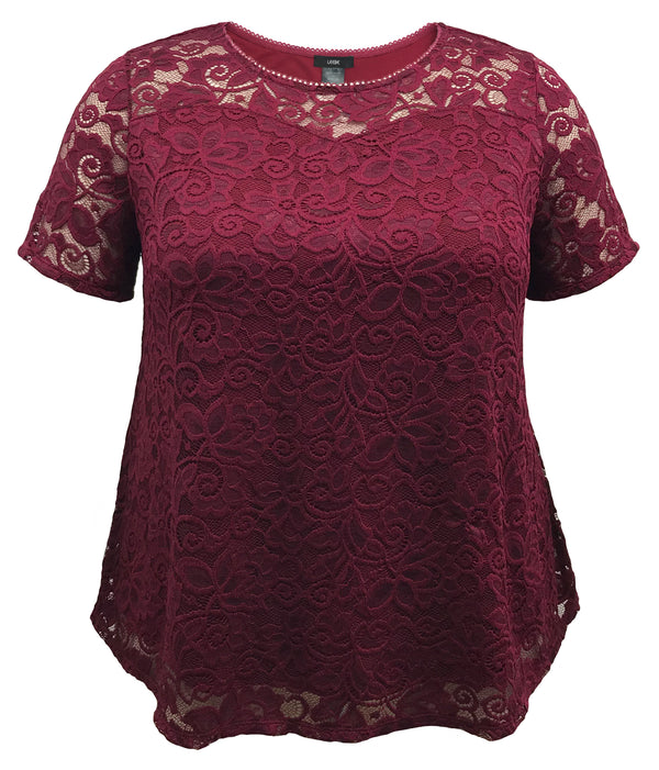 Short Sleeve Lace Top