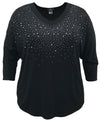 Studded 3/4 Sleeve Dolman Top